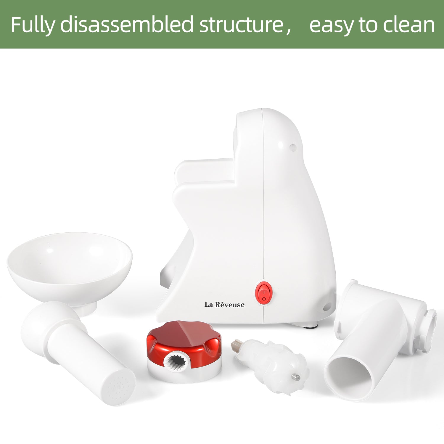 La Reveuse Frozen Dessert Maker. Great for Making Healthy Soft Serve Sherbet. Sorbet. Fruit Ice Cream. Frozen Yogurt for Kids. White. LARB1810