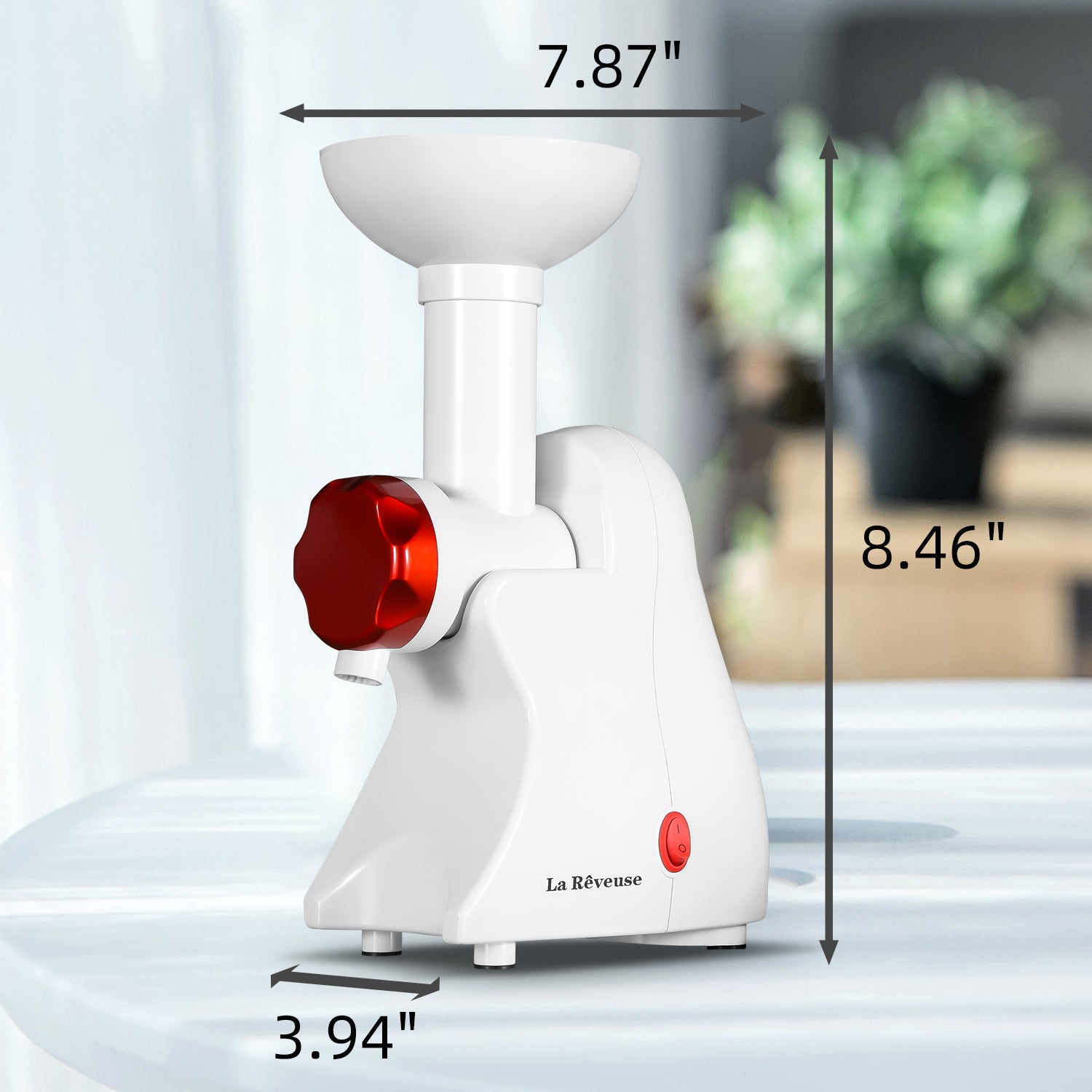 La Reveuse Frozen Dessert Maker. Great for Making Healthy Soft Serve Sherbet. Sorbet. Fruit Ice Cream. Frozen Yogurt for Kids. White. LARB1810