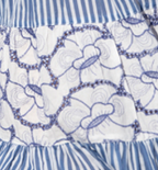 Ginette Embroidered Mini Dress Blue