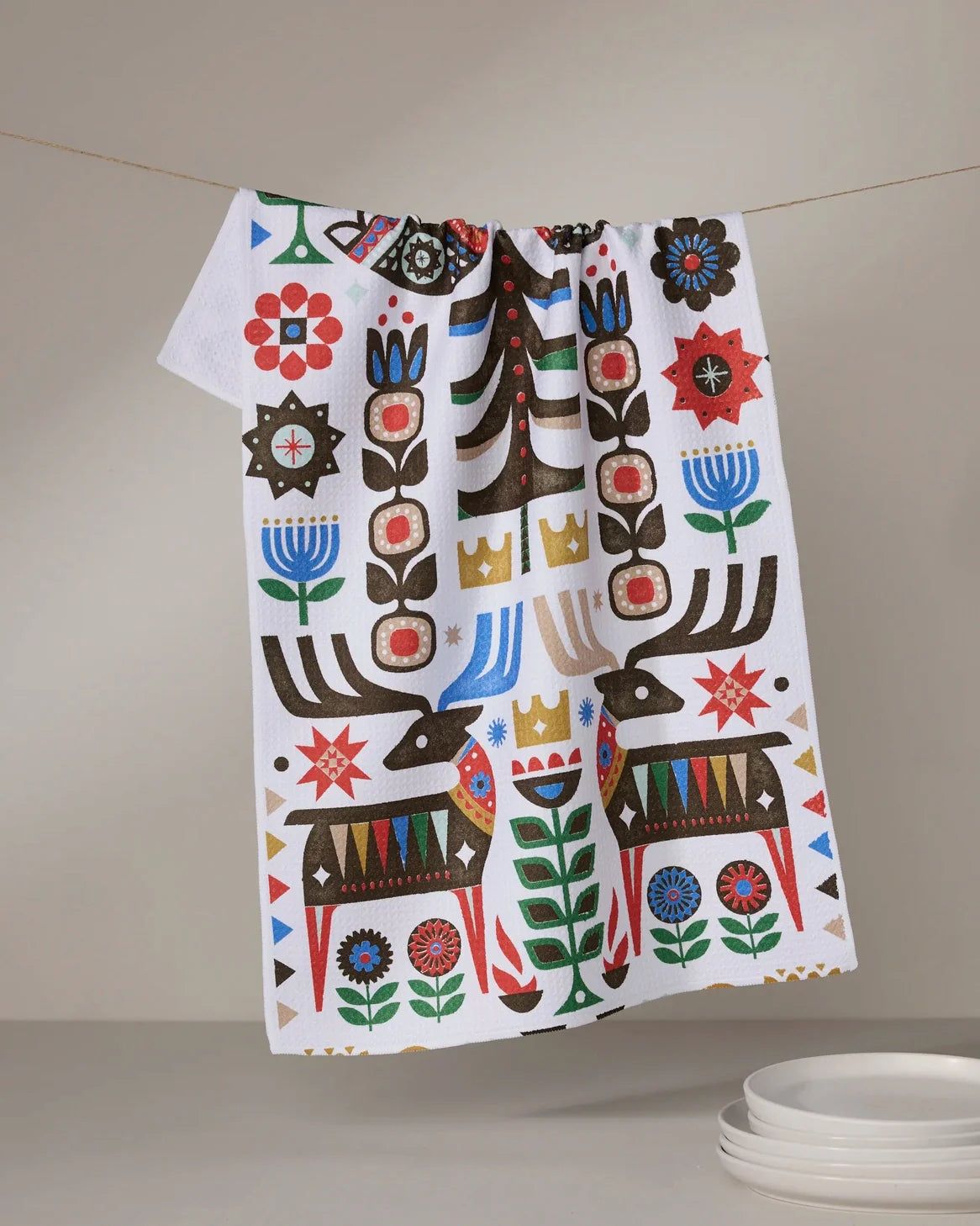 Geometry Holiday Tea Towels