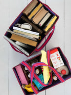 Heavy Duty Grocery & Go Bags. Set of 2 - Jewel Border