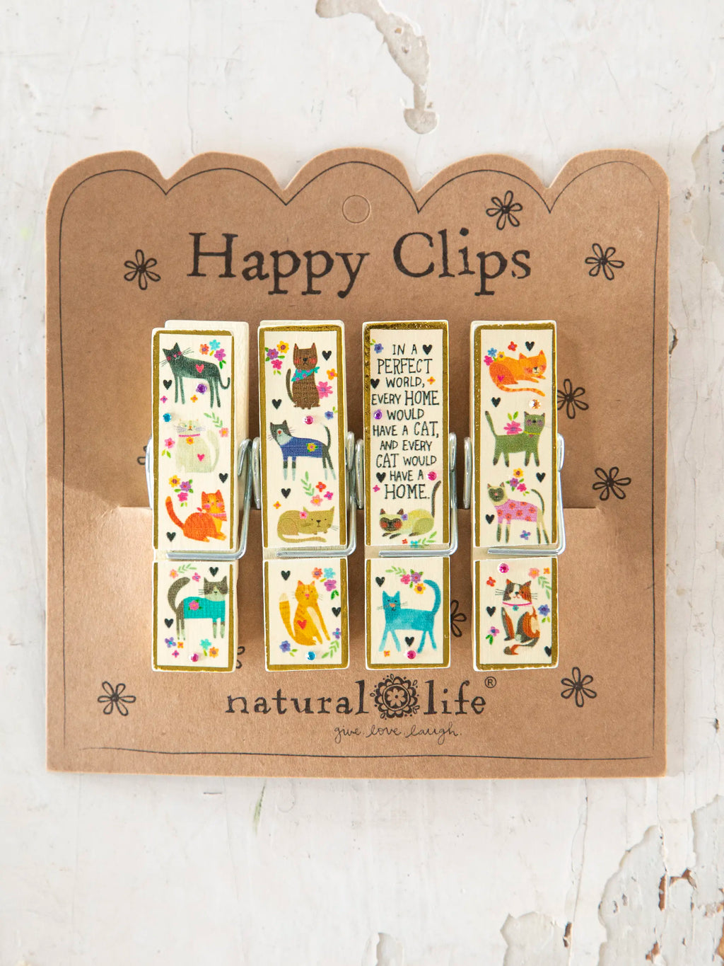 Happy Clips. Set of 4 - Every Cat Has A Home
