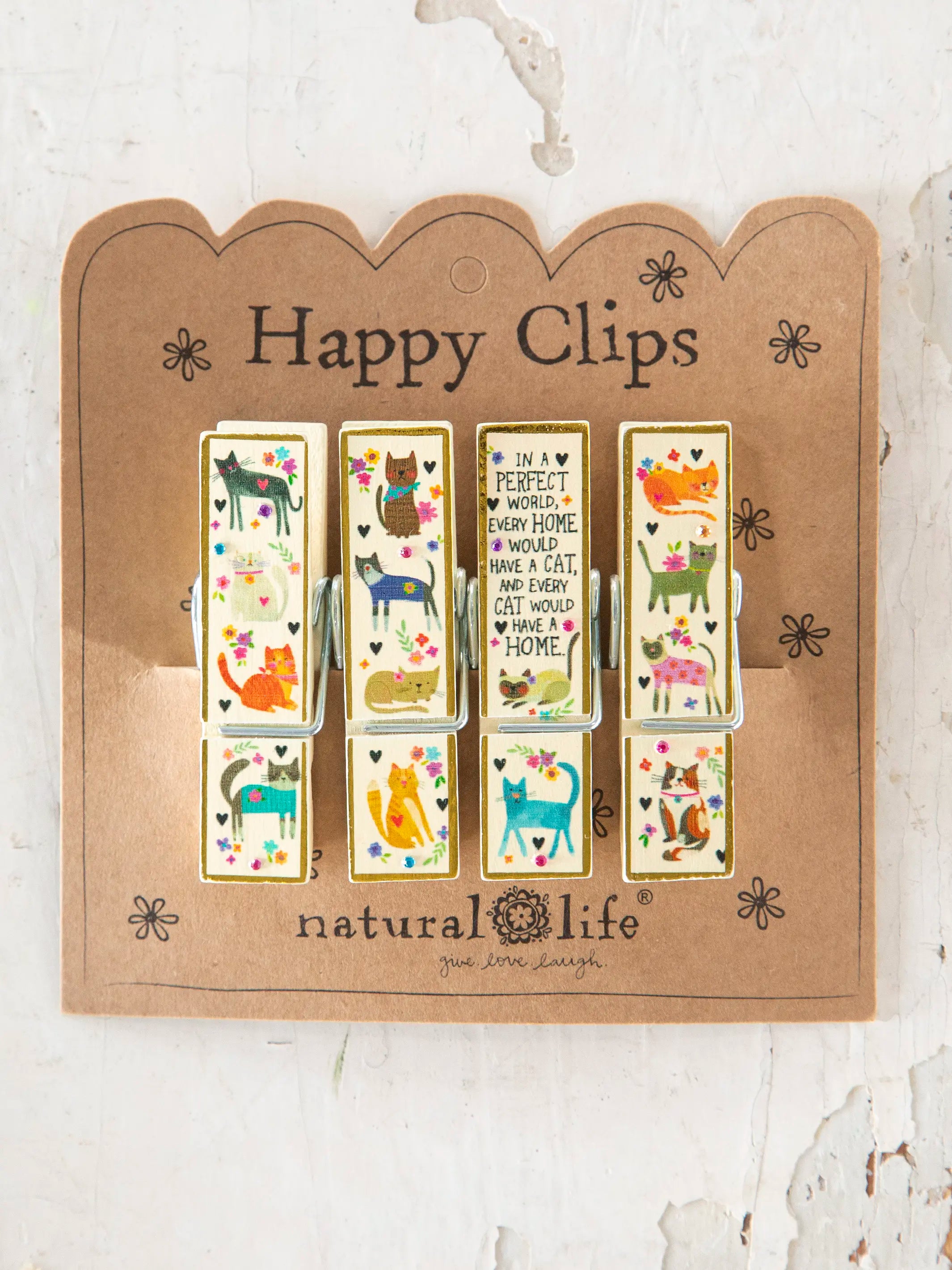 Happy Clips. Set of 4 - Every Cat Has A Home