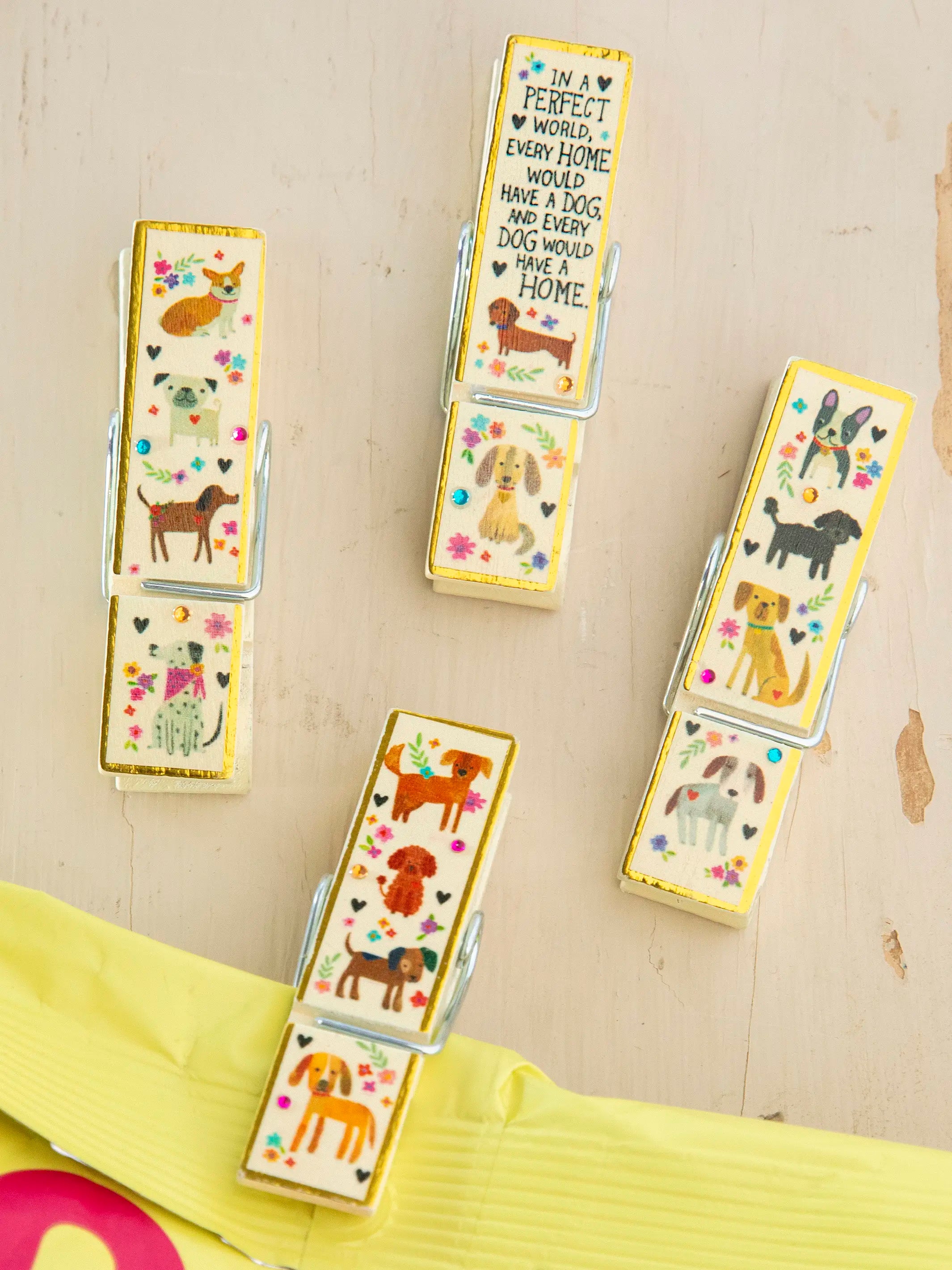 Happy Clips. Set of 4 - Every Dog Has A Home