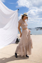 Zelda Lurex Skirt Beige