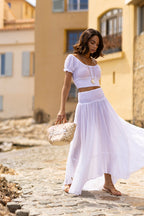 Zelda Cotton Skirt White