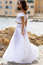 Zelda Cotton Skirt White