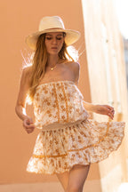 Malibu Embroidered Cover-Up Camel