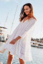 Bella Ciao Linen Dress White