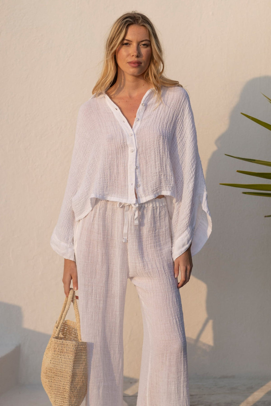 Nadia Linen Shirt White