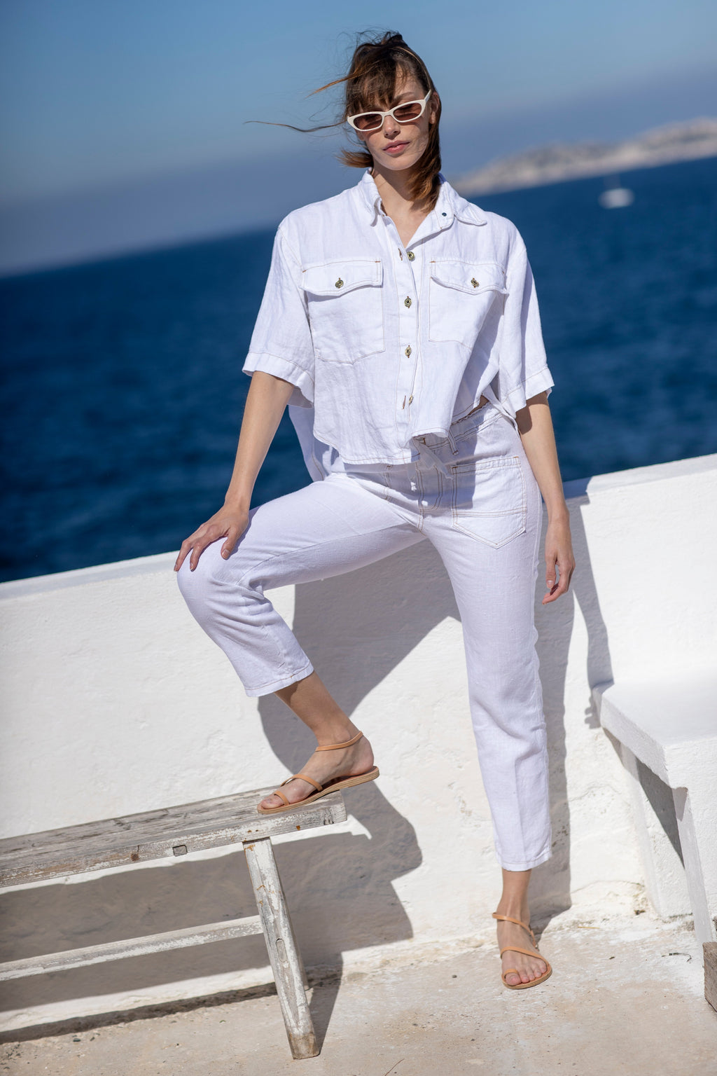 Commando Linen Jeans White