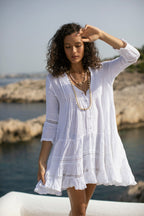 Bella Ciao Linen Dress White