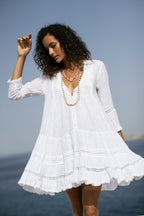Bella Ciao Linen Dress White
