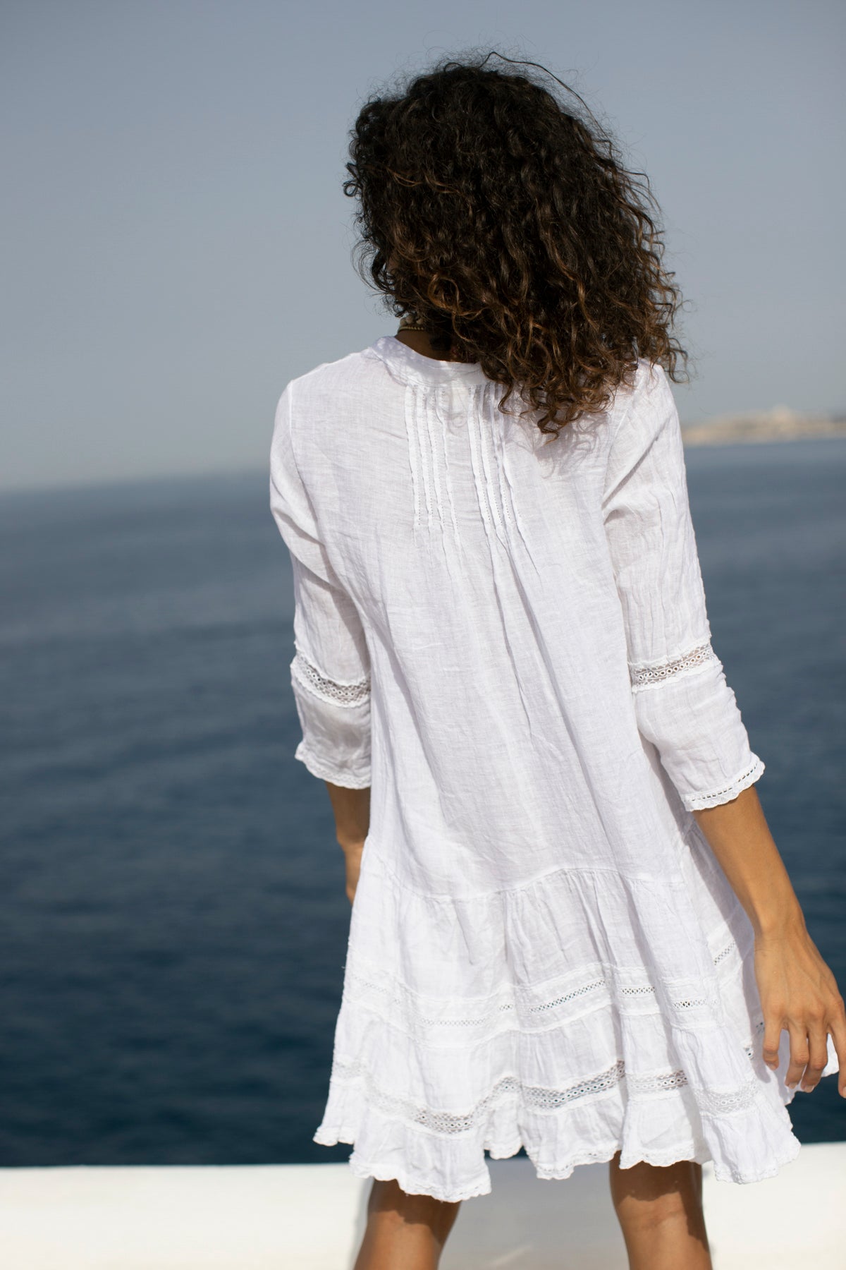 Bella Ciao Linen Dress White