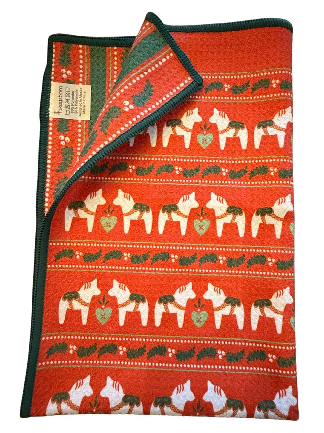 Holiday Microfiber Waffle Kitchen Towel