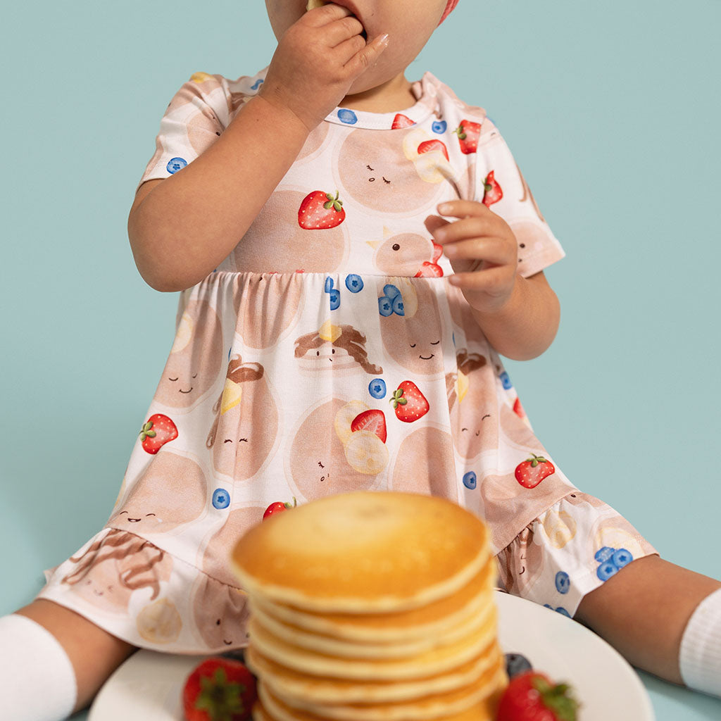 Pancakes Ruffled Twirl Bodysuit Dress