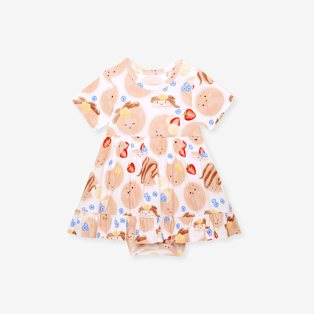 Pancakes Ruffled Twirl Bodysuit Dress