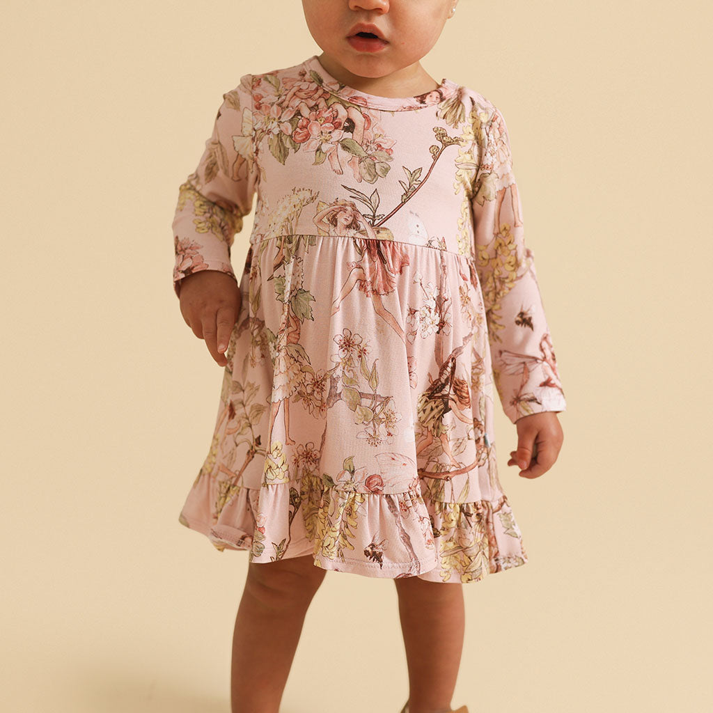 Flower Fairies of the Trees Ruffled Bodysuit Dress