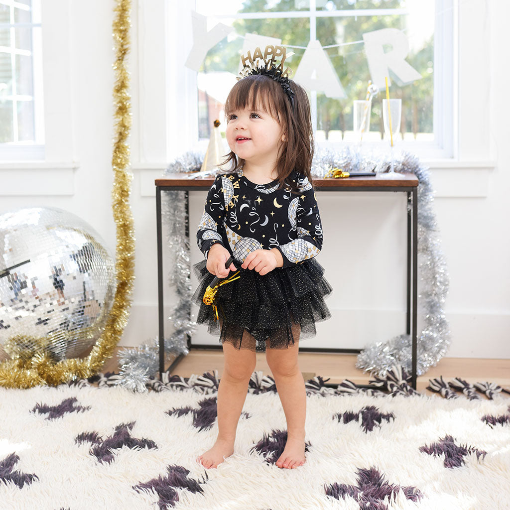 Midnight Bash Tulle Bodysuit Dress