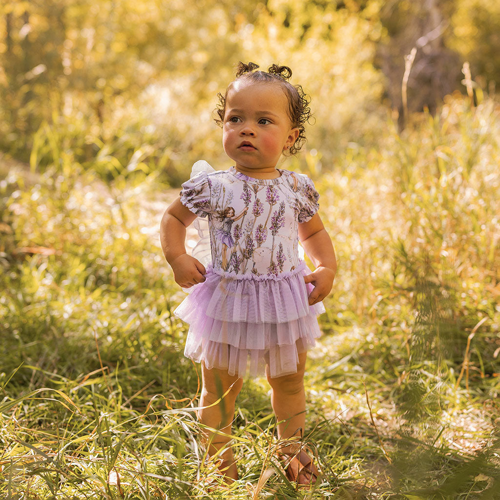Lavender Fairy Tulle Bodysuit Dress