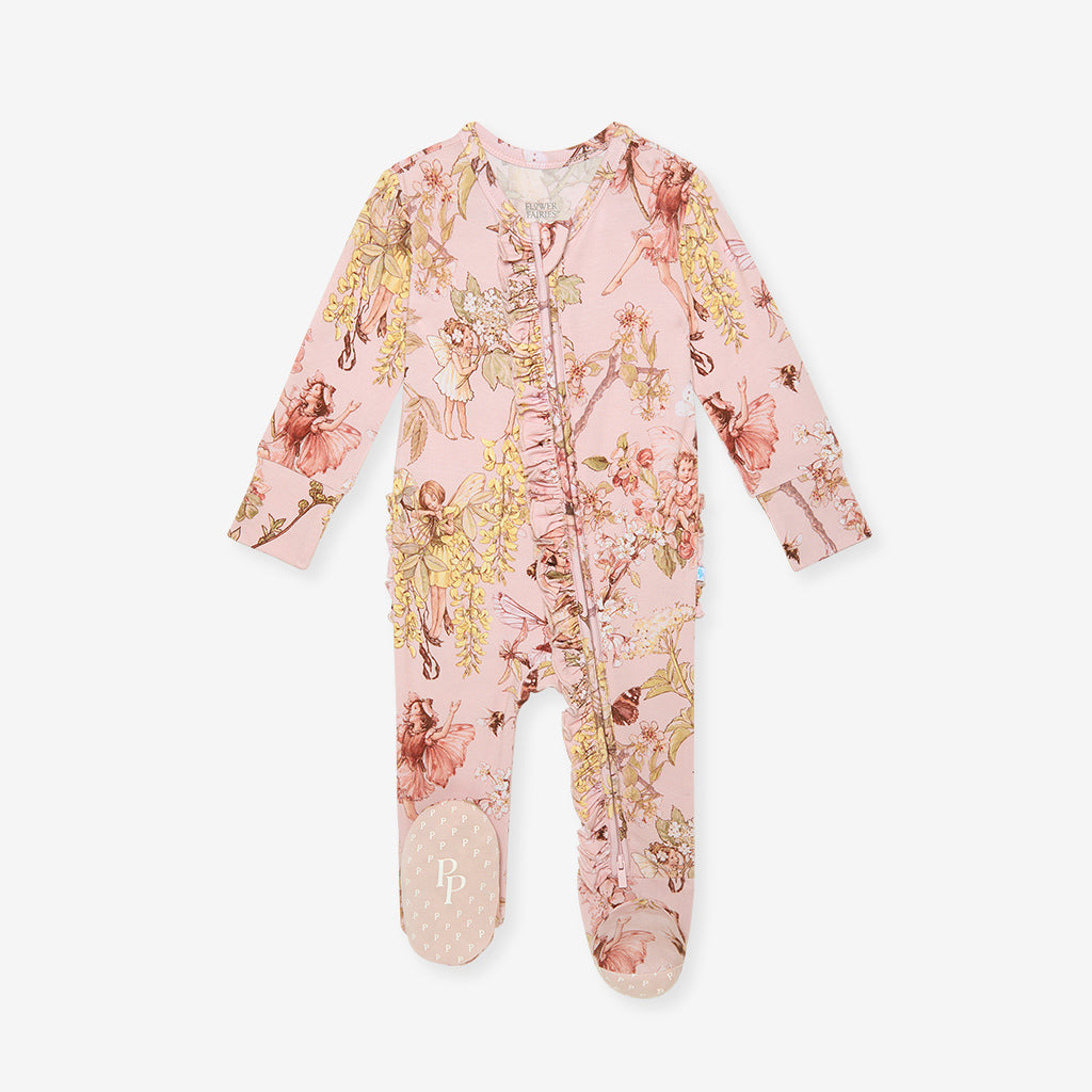 Flower Fairies of the Trees Footie Ruffled Zippered One Piece