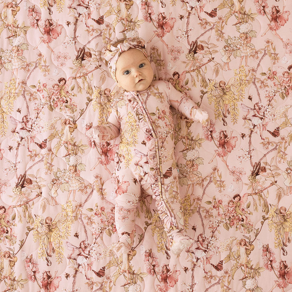 Flower Fairies of the Trees Footie Ruffled Zippered One Piece