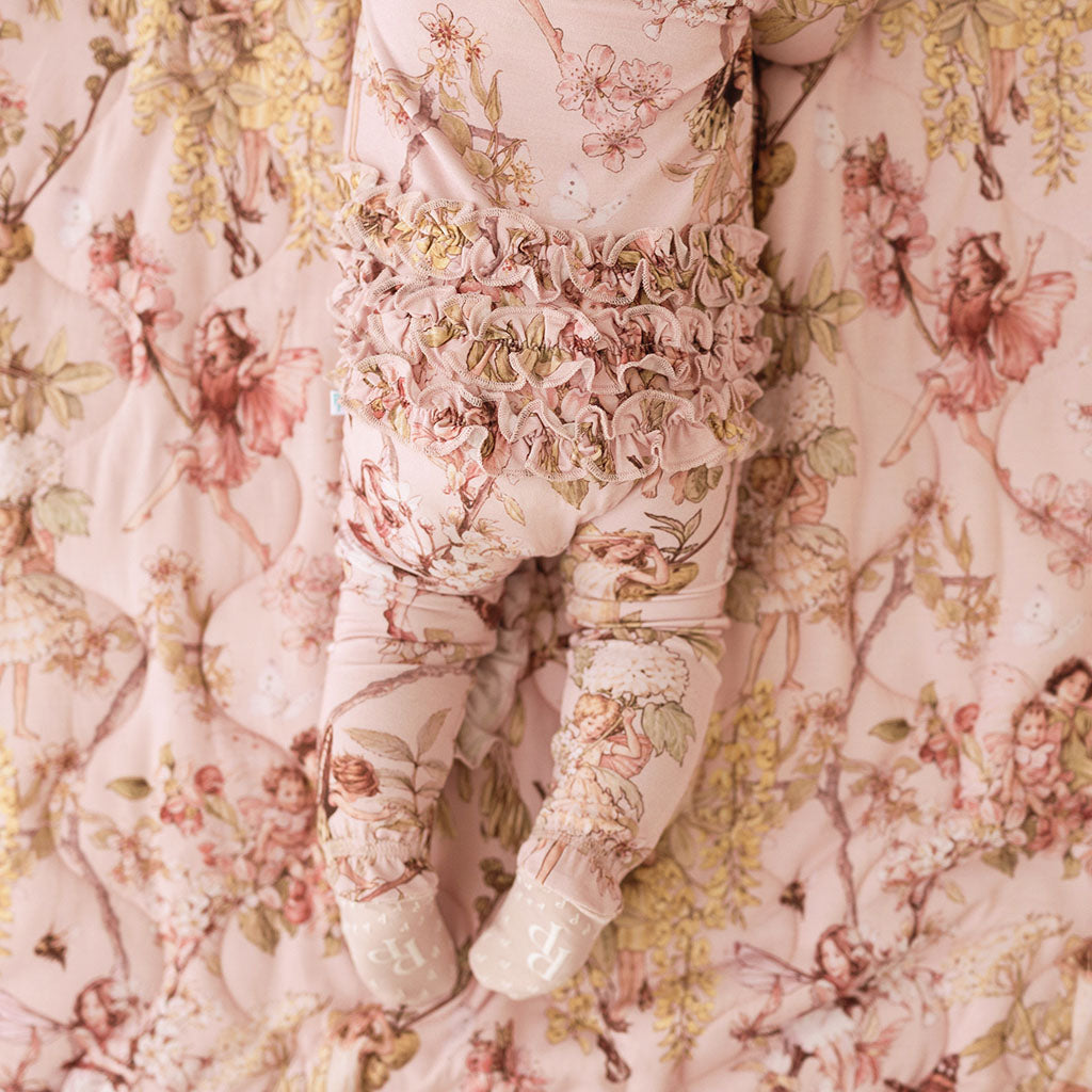 Flower Fairies of the Trees Footie Ruffled Zippered One Piece