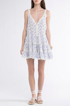 Marylin Embroidered Dress Lavender