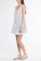 Marylin Embroidered Dress Lavender