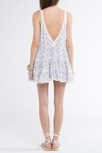 Marylin Embroidered Dress Lavender