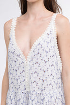 Marylin Embroidered Dress Lavender