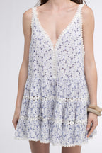 Marylin Embroidered Dress Lavender