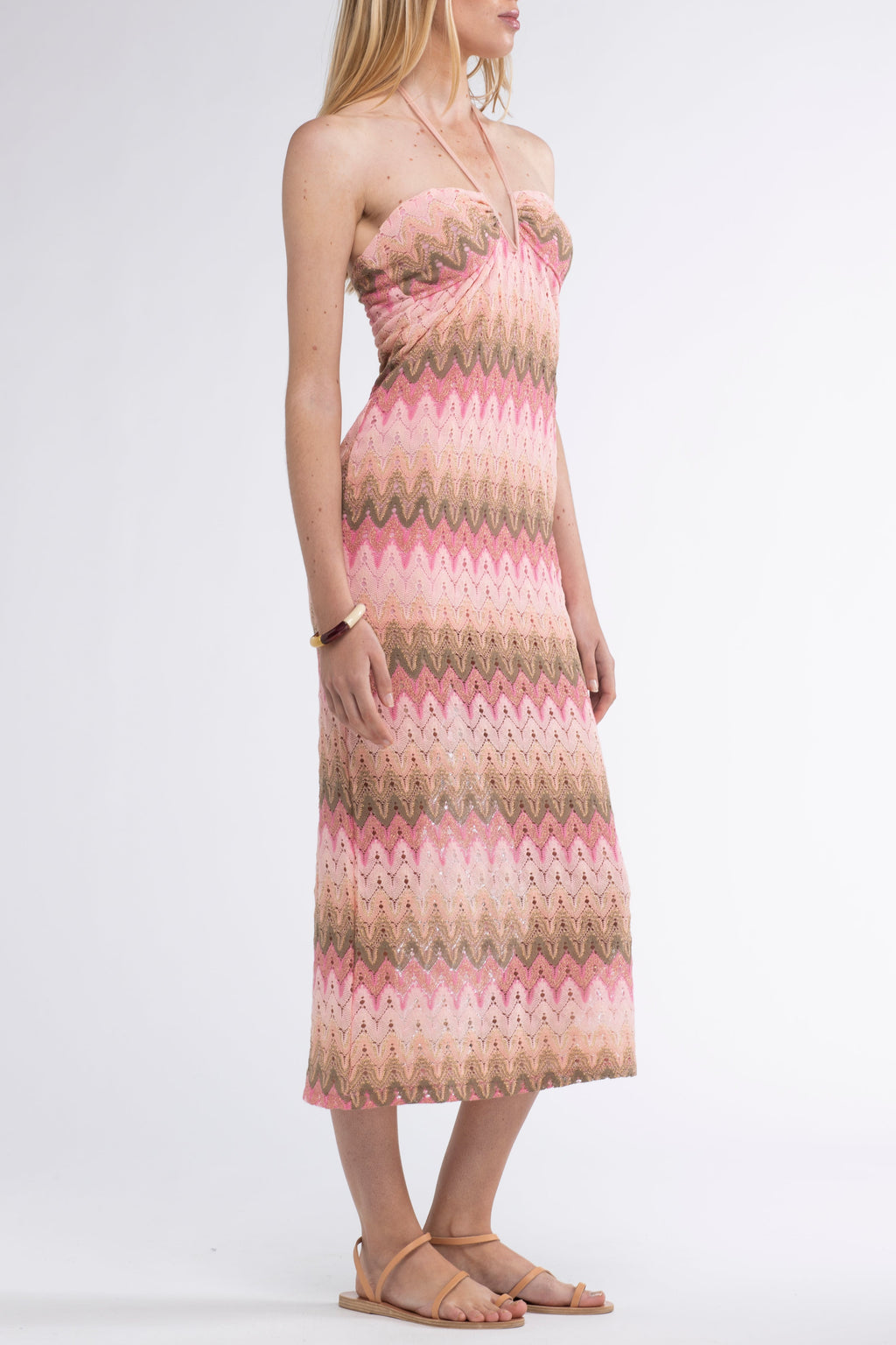 Eddy Lurex Dress Pink