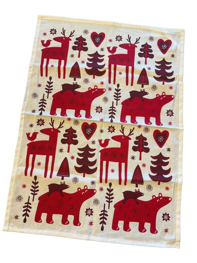 Holiday Scandinavian Tea Towel