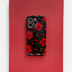 Wavy Phone Case - Cherry Hibiscus