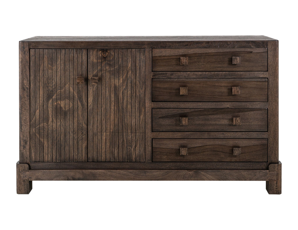 Dark Atenas - Console With 4 Drawer And 2 Doors - Brown