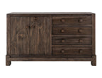 Dark Atenas - Console With 4 Drawer And 2 Doors - Brown