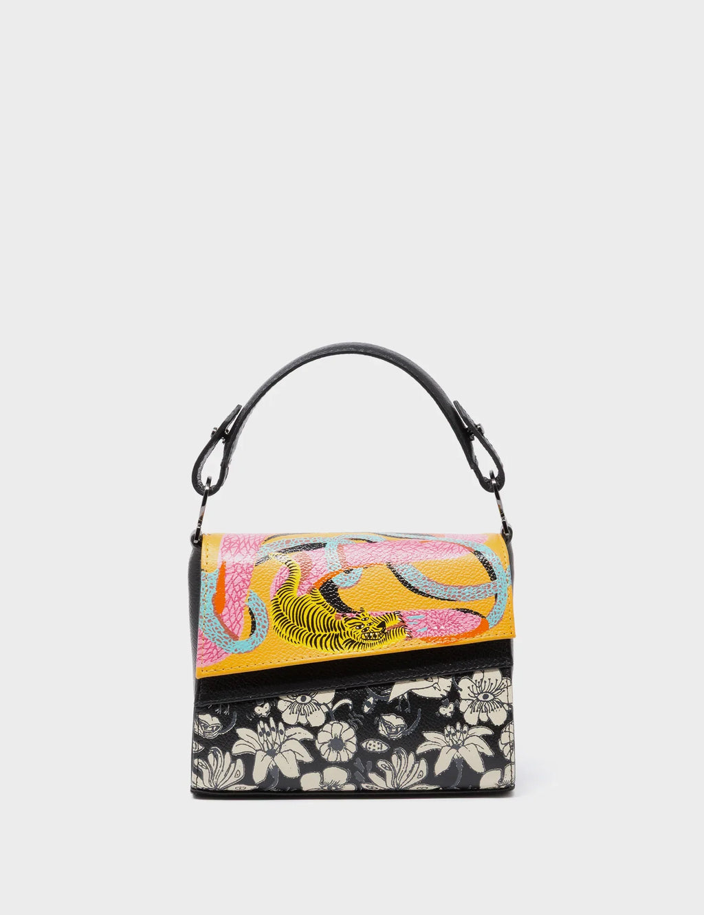 Anastasio Micro Crossbody Handbag Black Leather - Tangle Tales Black Design