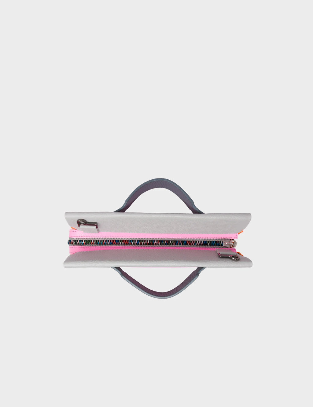 Vali Crossbody Soft Neon Pink and Moonwalk Gray - All Over Eyes Embroidery