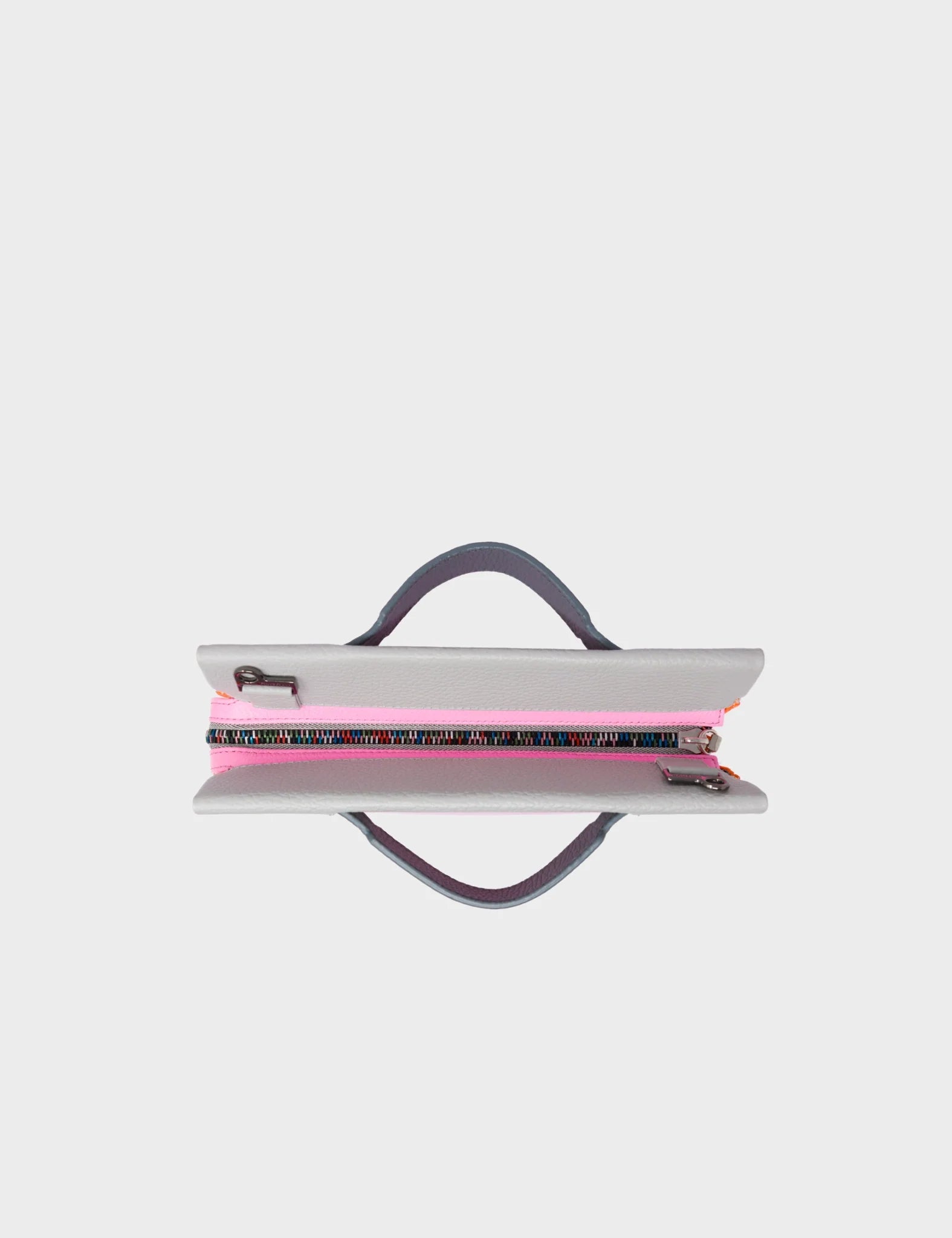 Vali Crossbody Soft Neon Pink and Moonwalk Gray - All Over Eyes Embroidery