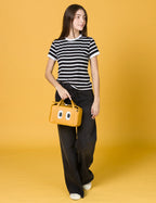 Benji Medium Crossbody Golden Glow Leather Bag - Look Up 👀