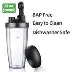 La Reveuse Personal Blender Making Shakes and Smoothies 1000 Watt-with 24 oz BPA Free Portable Travel Bottle - Dishwasher Safe (Black)