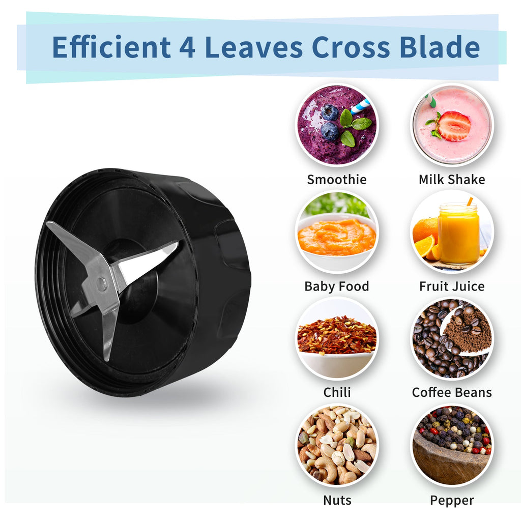 La Reveuse Personal Size Blender 250 Watts Power for Shakes Smoothies Seasonings Sauces with 1 Piece 15 oz Cup.1 Piece 10 oz Mug.BPA Free (Black)