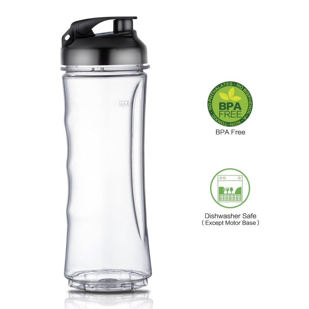 18 oz BPA Free Portable Sports Bottle Cup with Travel Lid Fits La Reveuse 300w Blender