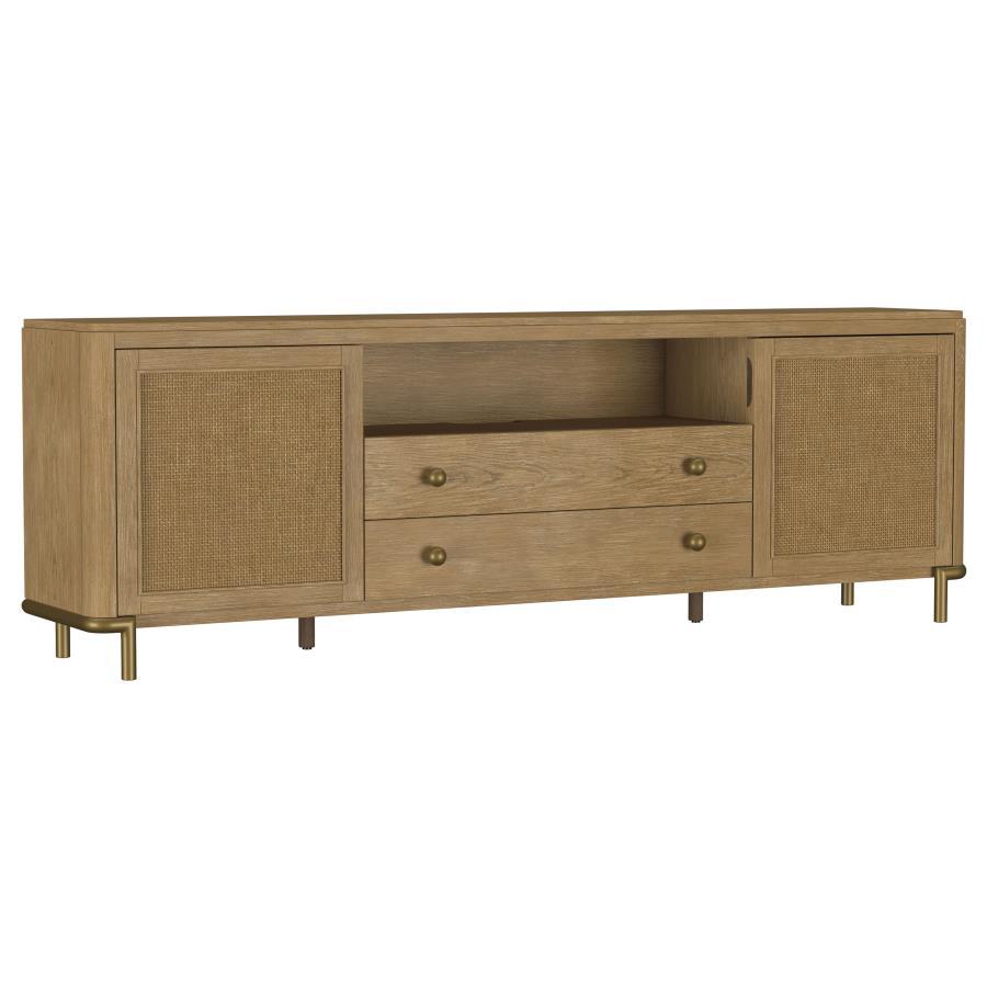 Arini - Rattan Cane 2-Door TV Stand Media Console