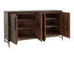 Black Verona - 4-Door Console - Deep Forest Brown