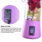 BESTDIY Portable USB Rechargeable Fruit Juice Blender Juice Maker Juicer Blender Mixer 380ML Fruit Juicer