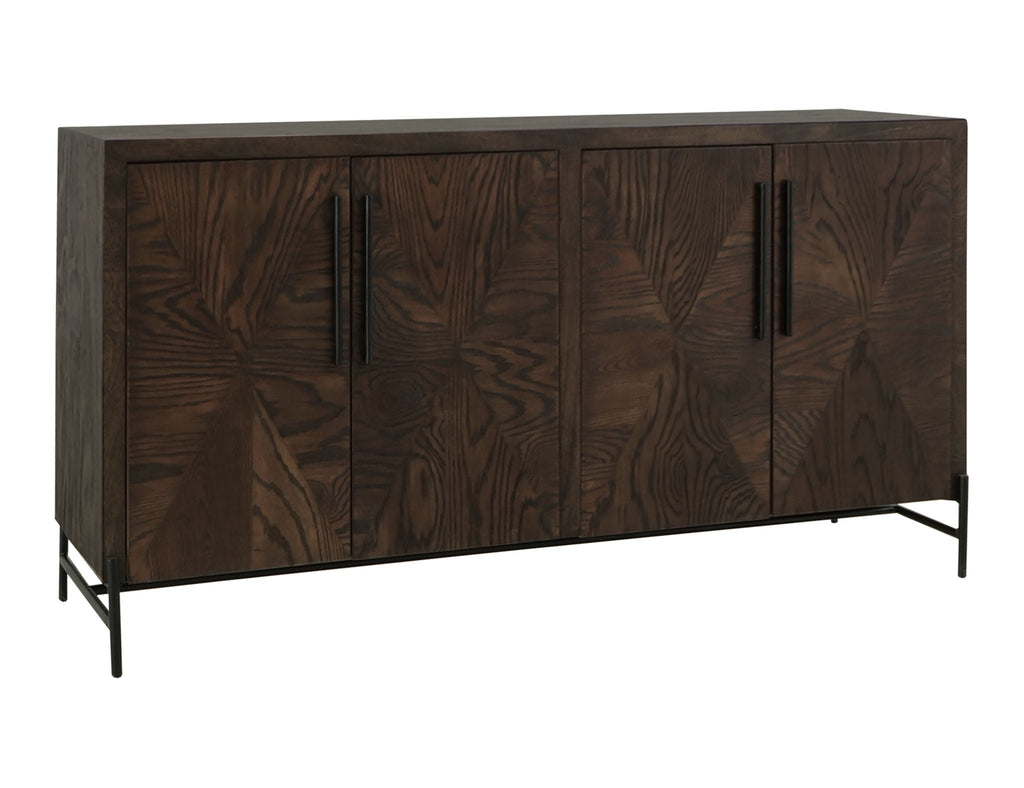Black Verona - 4-Door Console - Deep Forest Brown