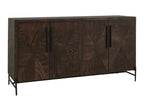 Black Verona - 4-Door Console - Deep Forest Brown