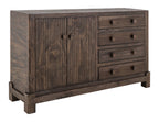 Dark Atenas - Console With 4 Drawer And 2 Doors - Brown